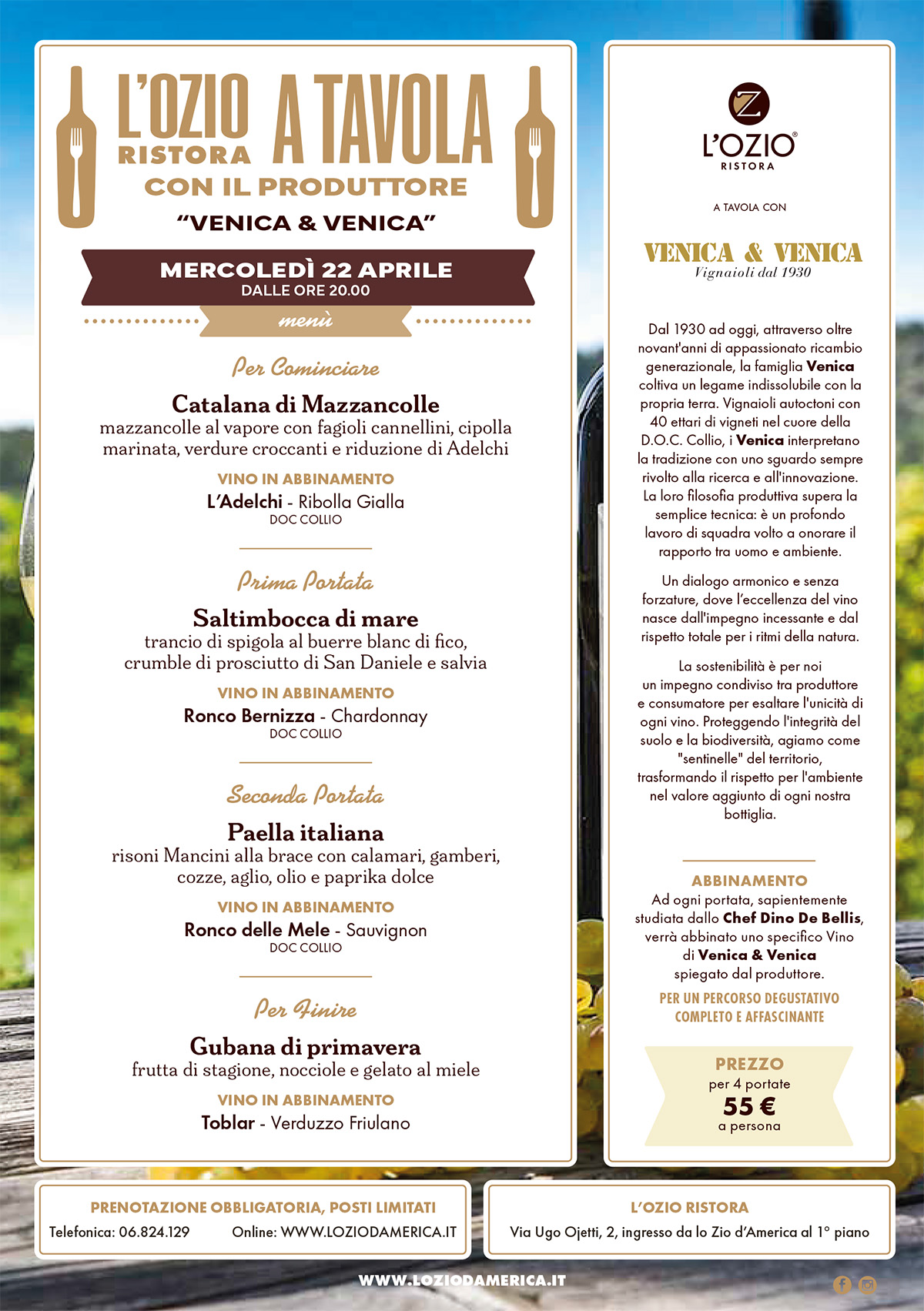 A cena con il produttore – VENICA&VENICA